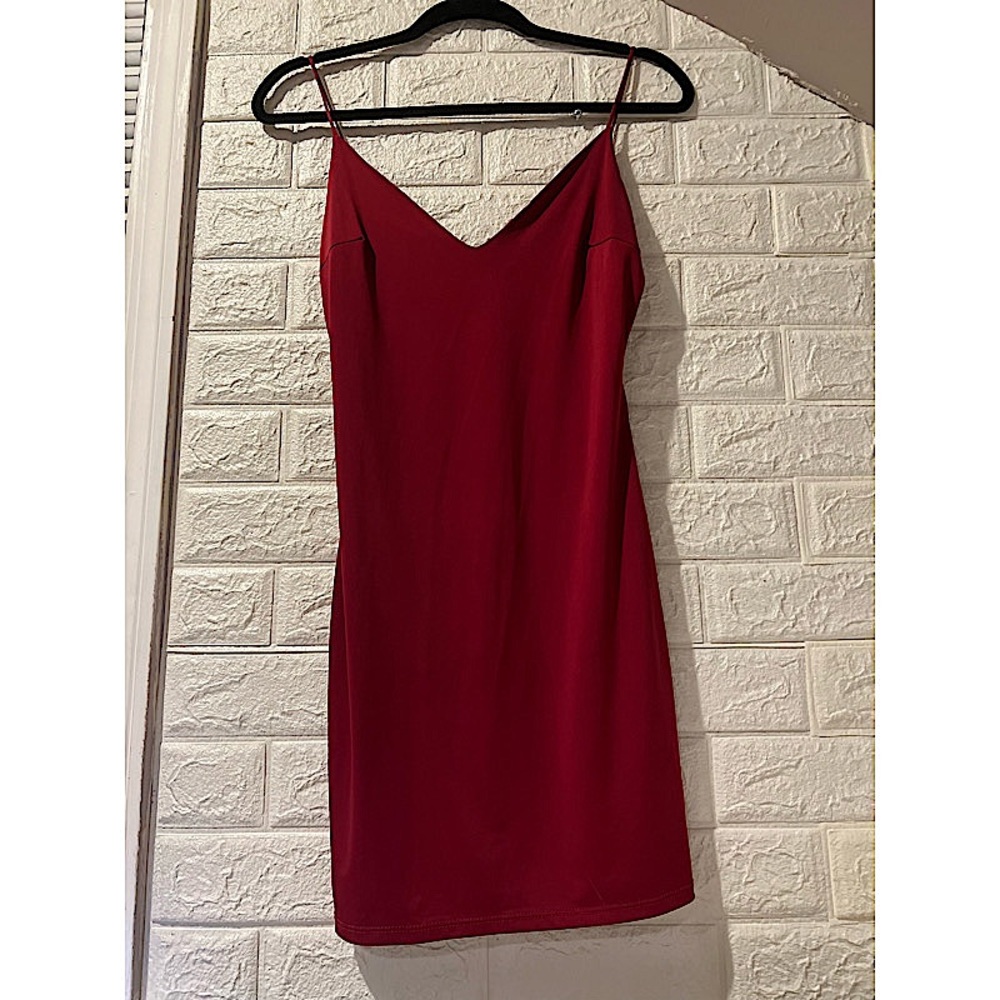Red mini dress